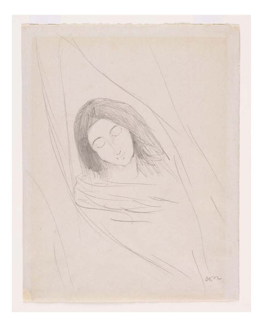 Odilon Redon - Head of a Young Girl, 16x12" (A3) Poster Print