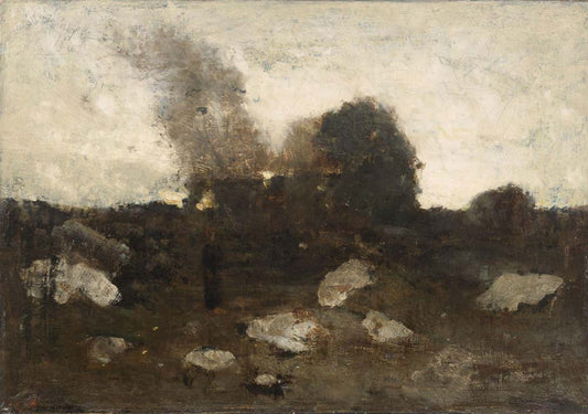 Odilon Redon - Landscape at Daybreak, vintage art, modern poster print