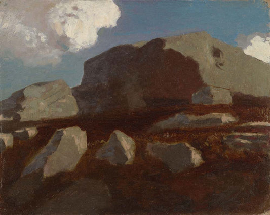 Odilon Redon - Landscape with Rocks, near Royan, vintage art, modern poster print