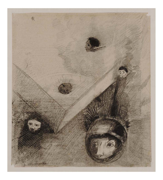 Odilon Redon - On the Backdrop of Our Nights, 16x12" (A3) Poster Print