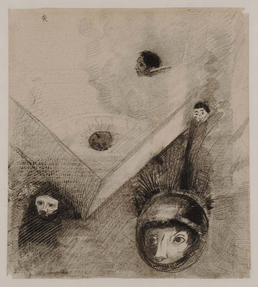 Odilon Redon - On the Backdrop of Our Nights, vintage art, modern poster print