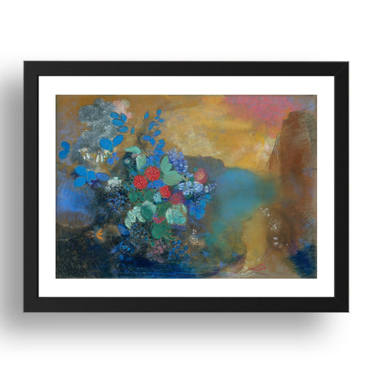 Odilon Redon: Ophelia among the Flowers, Poster in 17x13"(A3) Frame