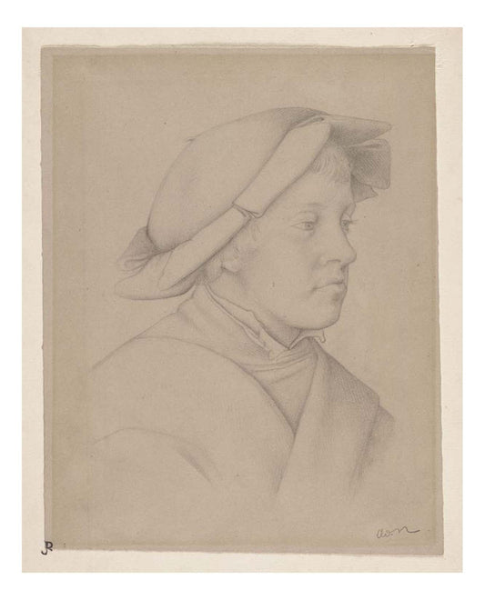 Odilon Redon - Portrait of a Young Man, 16x12" (A3) Poster Print