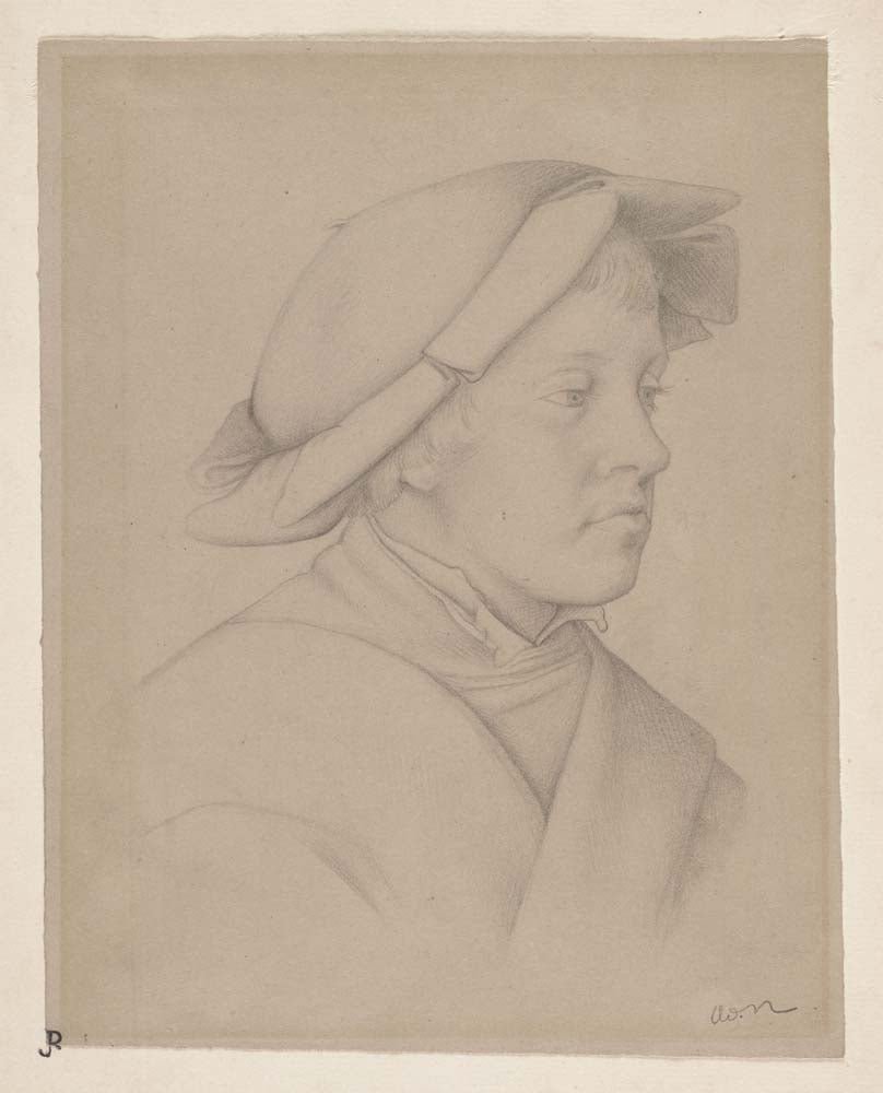 Odilon Redon - Portrait of a Young Man, vintage art, A3 (16x12")  Poster Print 