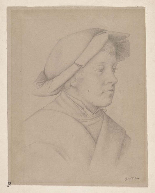 Odilon Redon - Portrait of a Young Man, vintage art, A3 (16x12")  Poster Print 