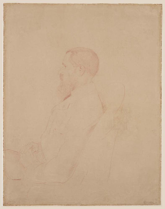 Odilon Redon - Portrait of Arthur Fontaine, vintage art, A3 (16x12")  Poster Print 