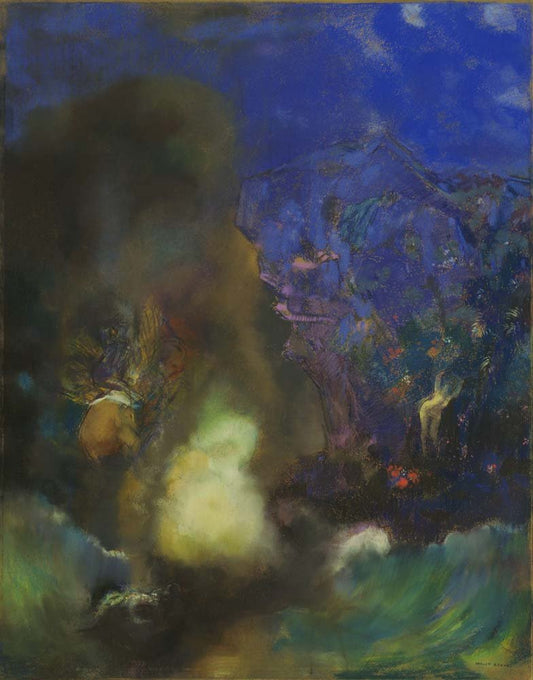 Odilon Redon - Roger and Angelica, vintage art, modern poster print