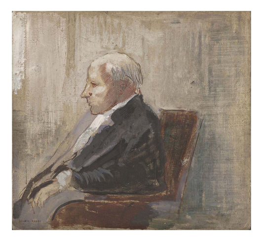 Odilon Redon - Seated Man, 16x12" (A3) Poster Print