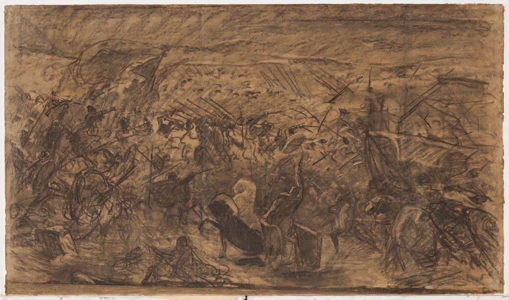 Odilon Redon - The Battle, vintage art, modern poster print