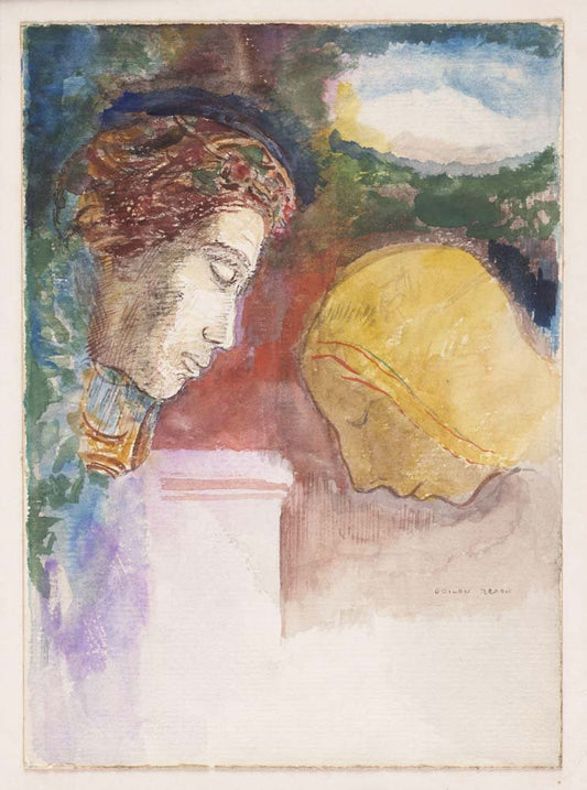 Odilon Redon - The Blessing, vintage art, A3 (16x12")  Poster Print 