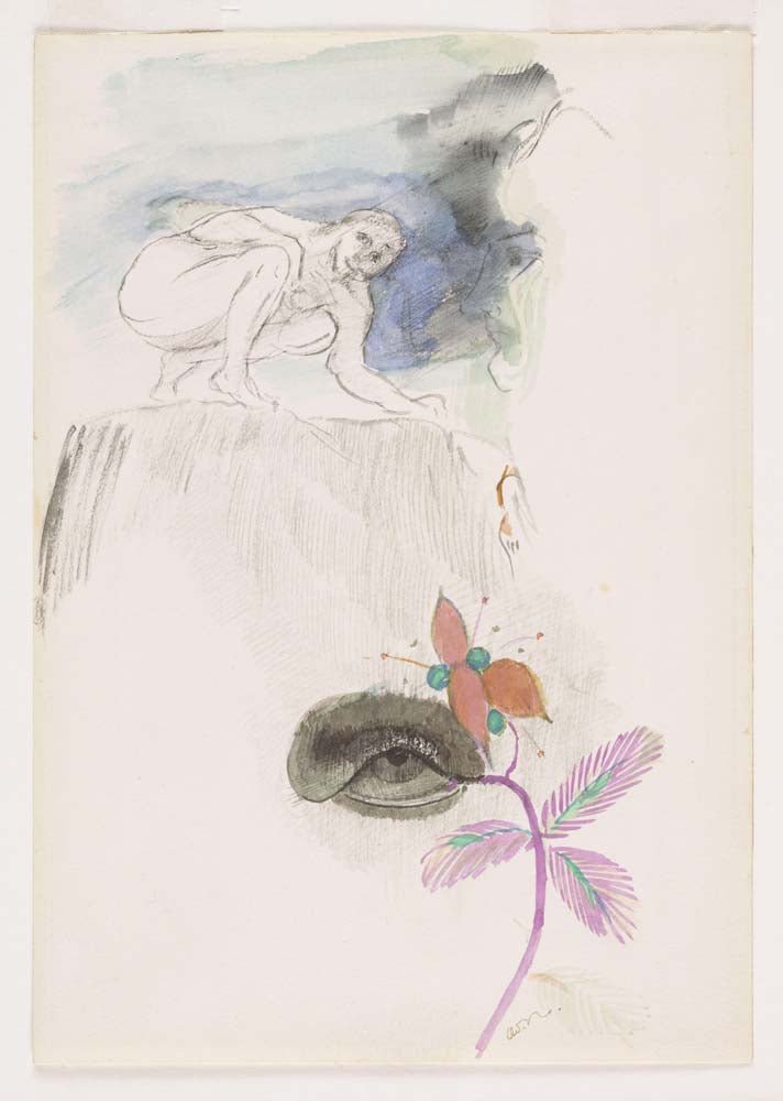 Odilon Redon - The Eye, vintage art, A3 (16x12")  Poster Print 