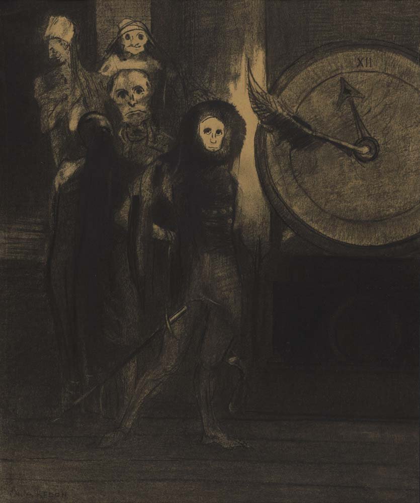 Odilon Redon - The Masque of the Red Death, vintage art, A3 (16x12")  Poster Print 