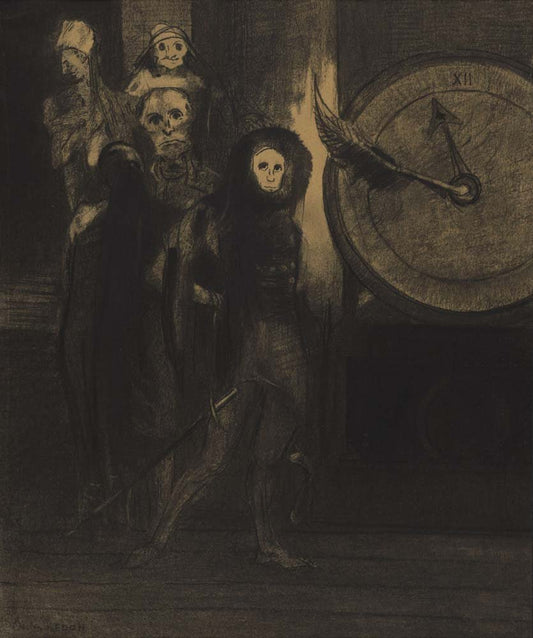Odilon Redon - The Masque of the Red Death, vintage art, modern poster print