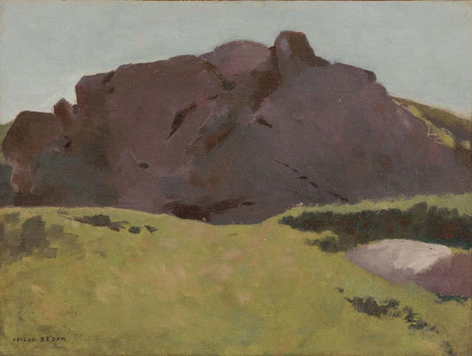Odilon Redon - The Rocky Slope, vintage art, modern poster print