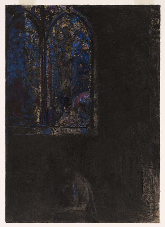 Odilon Redon - The Window, vintage art, modern poster print