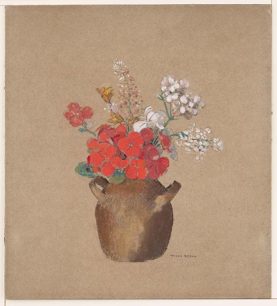 Odilon Redon - Vase of Flowers (2), vintage art, A3 (16x12")  Poster Print 