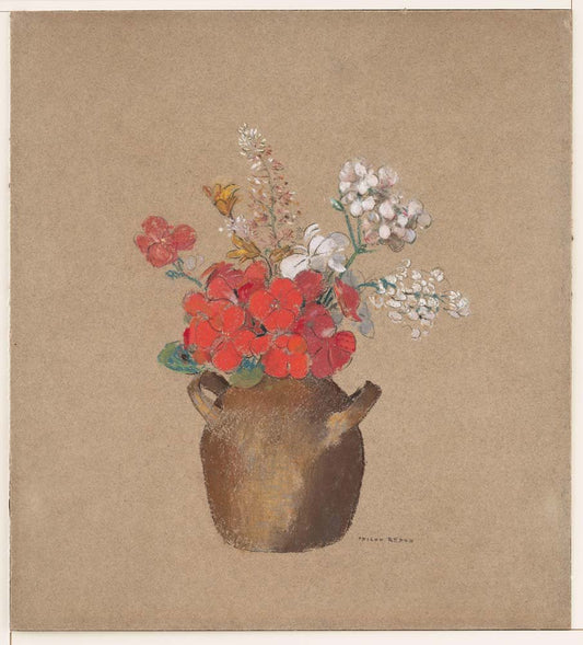 Odilon Redon - Vase of Flowers (2), vintage art, A3 (16x12")  Poster Print 