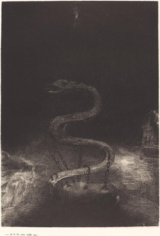Odilon Redon:Et le lia pour mille ans (And bound him a thous,16x12"(A3) Poster