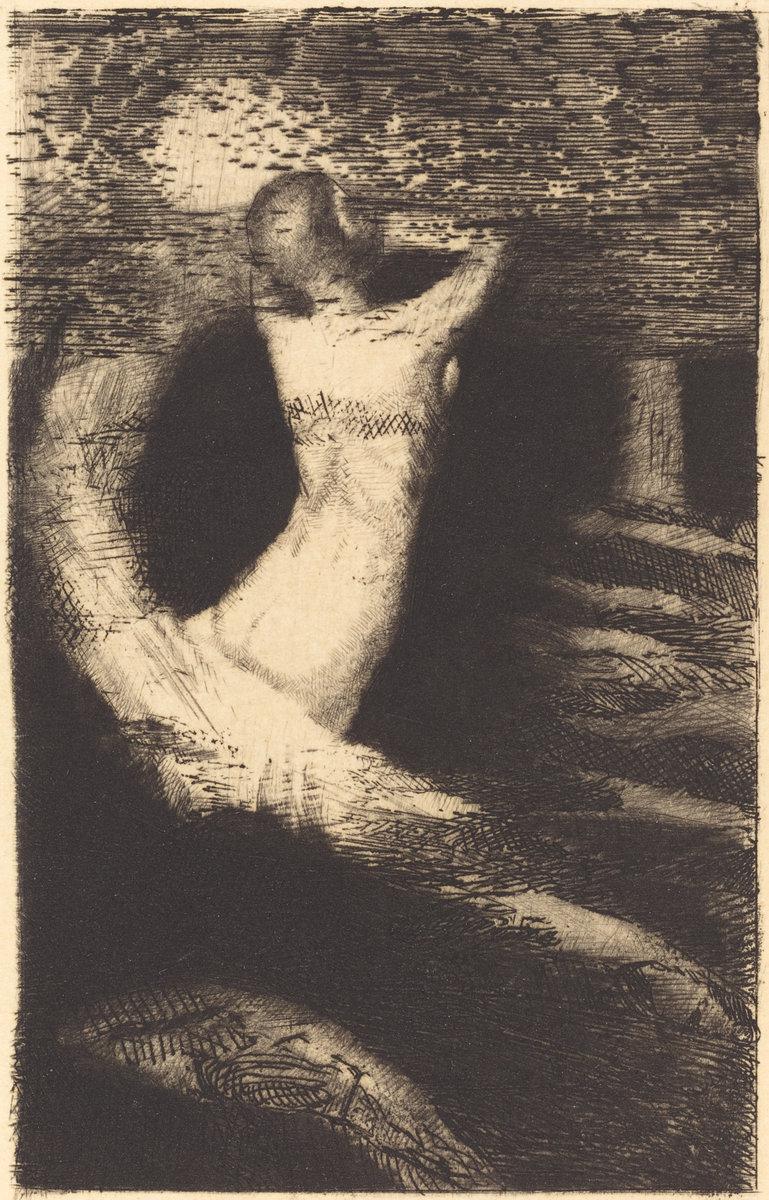 Odilon Redon:Passage d'une Ame (Passage of a Spirit),16x12"(A3) Poster