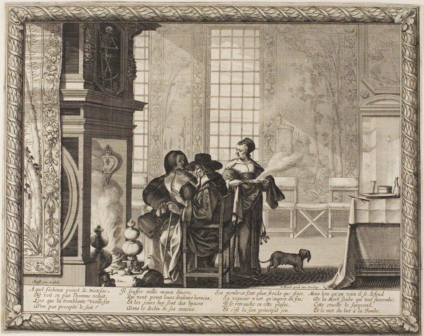 Old Age, plate four from Depicting the Four Ages of Man by  Abraham Bosse,23x16"( A2 size ) Poster Print