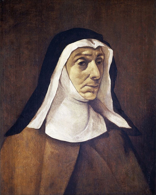 Old Nun, vintage artwork by Bassetti Marcantonio, 12x8" (A4) Poster