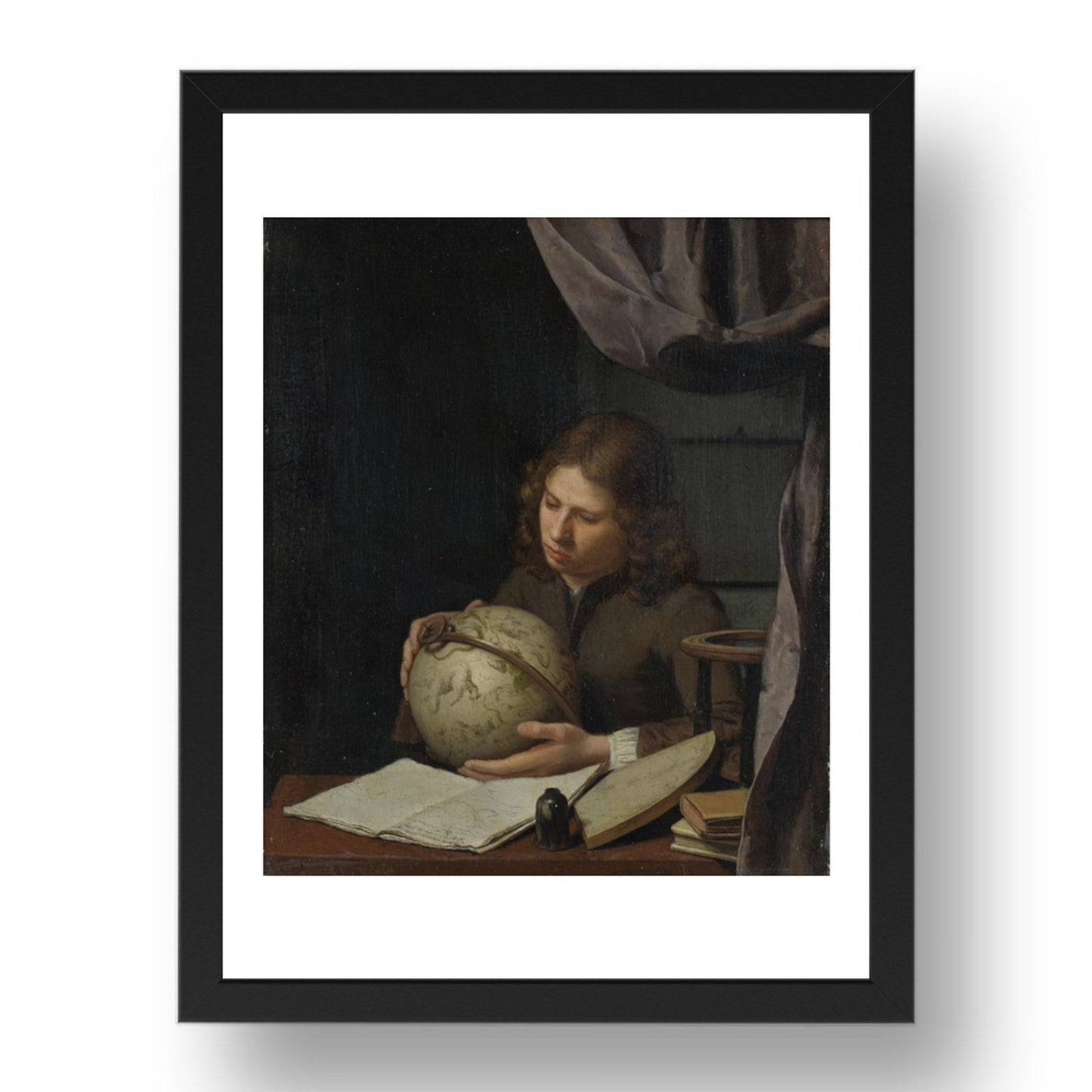 Olivier van Deuren: A Young Astronomer, Poster in 17x13"(A3) Frame