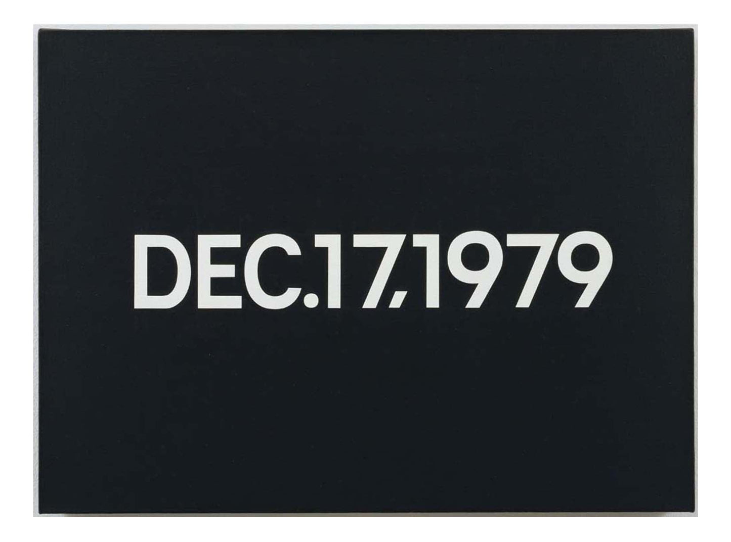 On Kawara - Monday, Dec. 17, 1979, 16x12" (A3) Poster Print