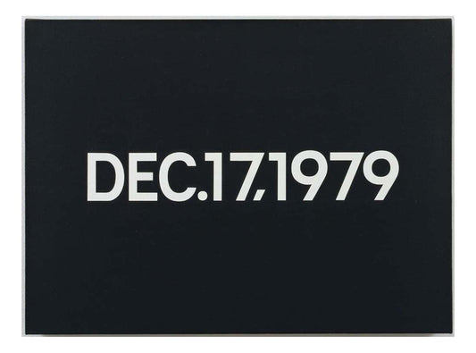On Kawara - Monday, Dec. 17, 1979, 16x12" (A3) Poster Print