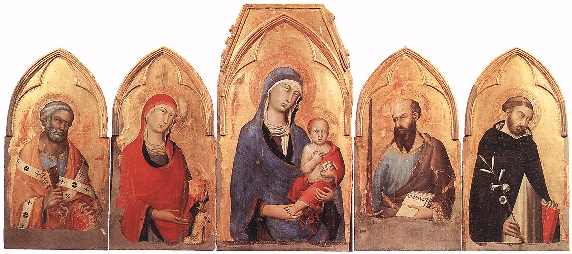 Orvieto Polyptych, vintage artwork by Simone Martini, A3 (16x12") Poster Print