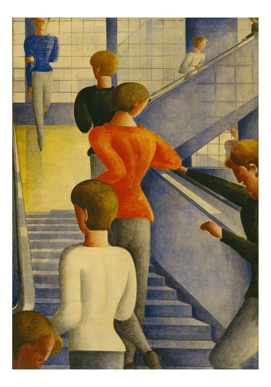 Oskar Schlemmer - Bauhaus Stairway, 16x12" (A3) Poster Print