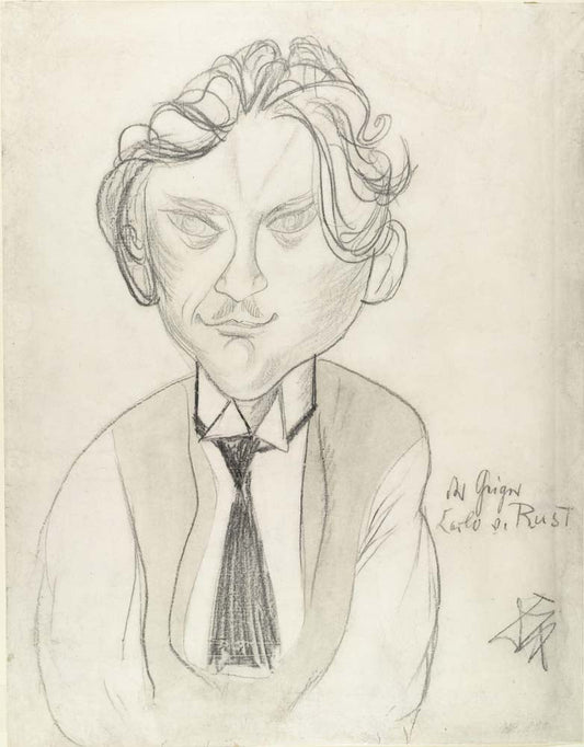 Otto Dix - Portrait of Violinist Laslo von Rust, vintage art, modern poster print