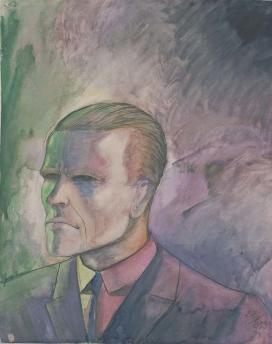 Otto Dix - Self-Portrait, vintage art, A3 (16x12")  Poster Print 