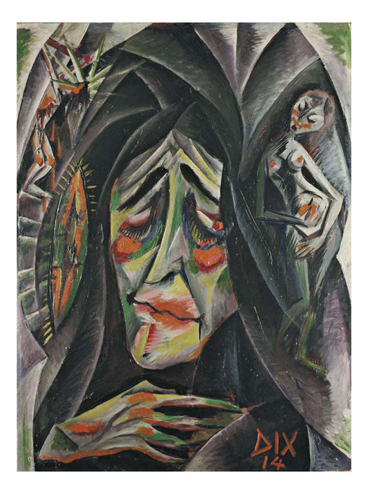 Otto Dix - The Nun, 16x12" (A3) Poster Print