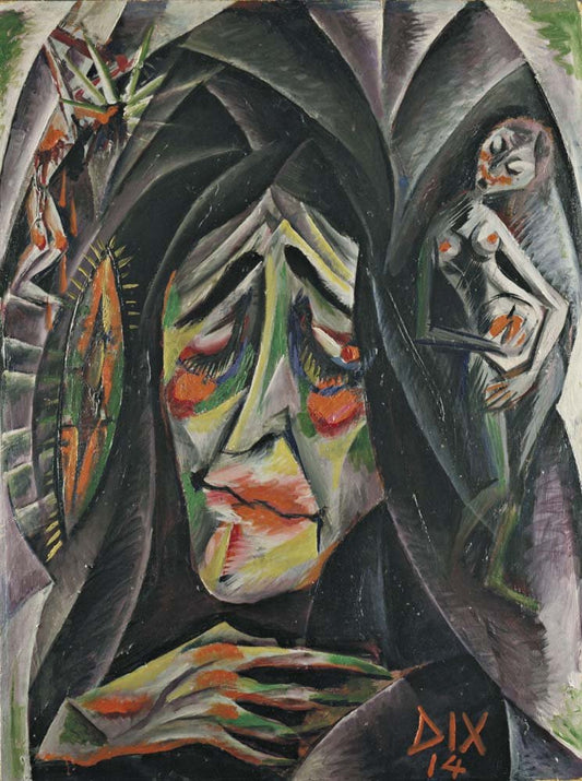 Otto Dix - The Nun, vintage art, modern poster print