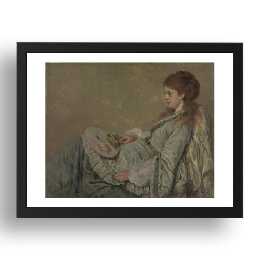 Otto Franz Scholderer: Portrait of the Artist's Wife, Poster in 17x13"(A3) Frame