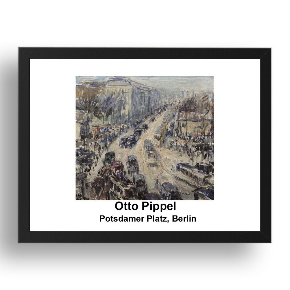 Otto Pippel: Potsdamer Platz Berlin, vintage impressionist artwork, 17x13"(A3) Frame