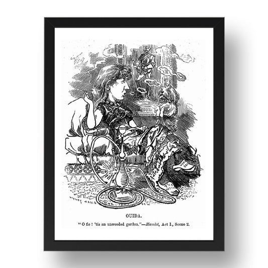 Ouida_cartoon %281%29, vintage historic poster in 17x13"(A3) Frame