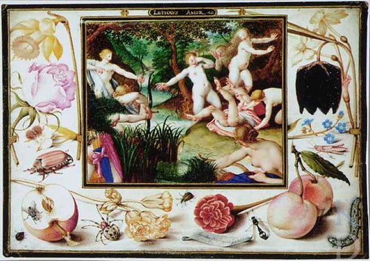 Ovidius, Remedia Amoris, vintage artwork by Joris Hoefnagel, A3 (16x12") Poster Print