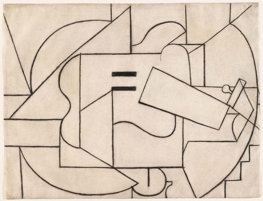 Pablo Picasso - Guitar (2), vintage art, modern poster print