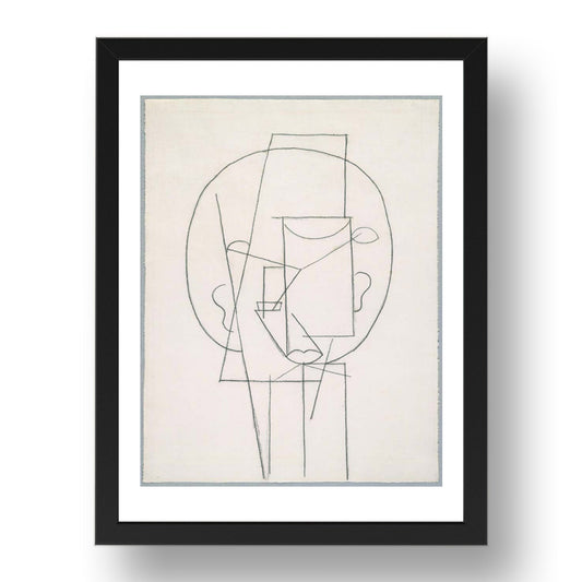 Pablo Picasso: Head, modernist artwork, A3 Size Reproduction Poster Print in 17x13" Black Frame