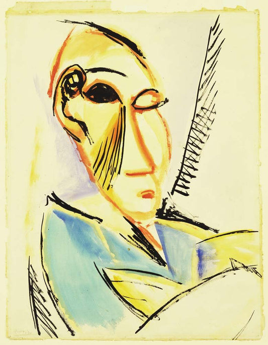 Pablo Picasso - Head of the Medical Student, vintage art, A3 (16x12")  Poster Print 