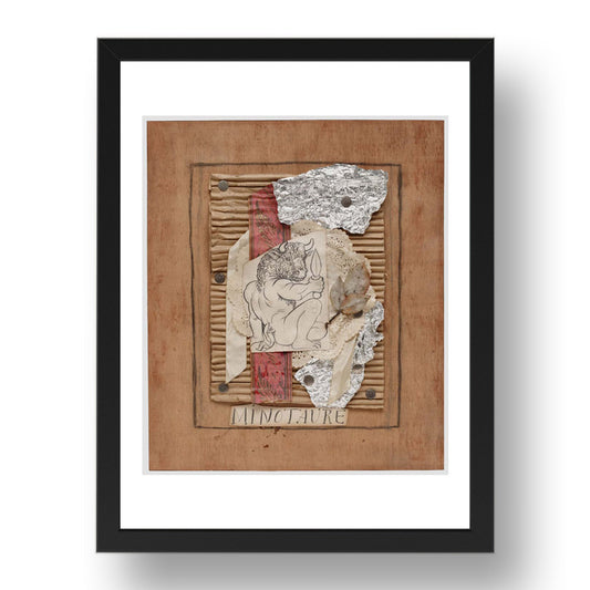 Pablo Picasso: Maquette for the cover of the journal Minotaure, modernist artwork, A3 Size Reproduction Poster Print in 17x13" Black Frame