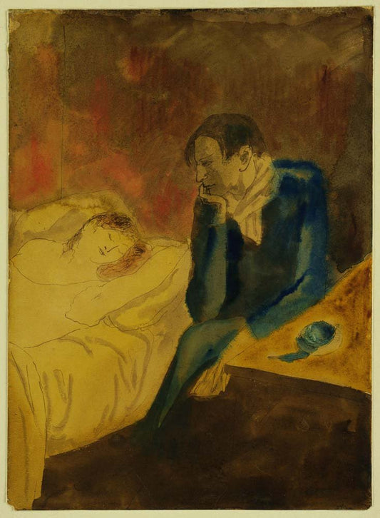 Pablo Picasso - Meditation, vintage art, modern poster print