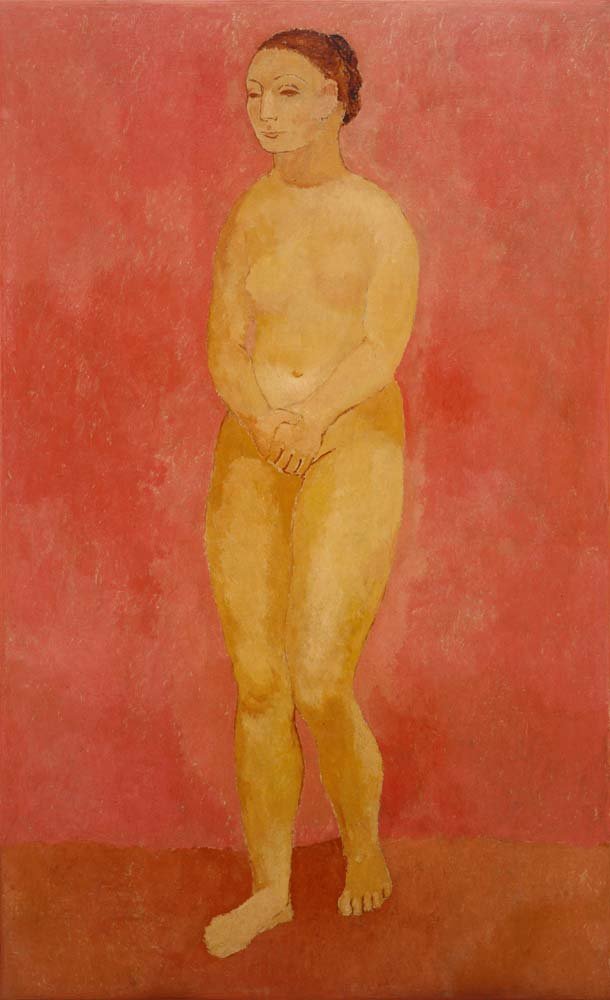 Pablo Picasso - Nude with Joined Hands, vintage art, modern poster print