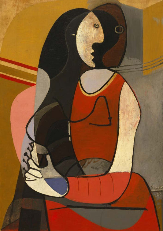 Pablo Picasso - Seated Woman, vintage art, modern poster print