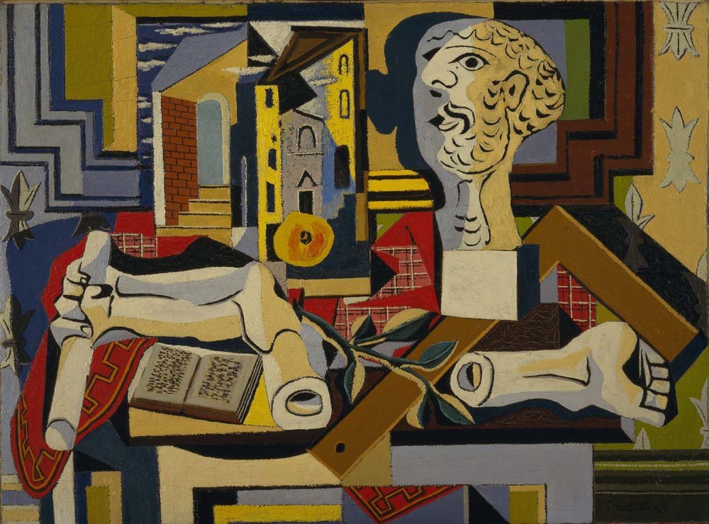 Pablo Picasso - Studio with Plaster Head, vintage art, modern poster print