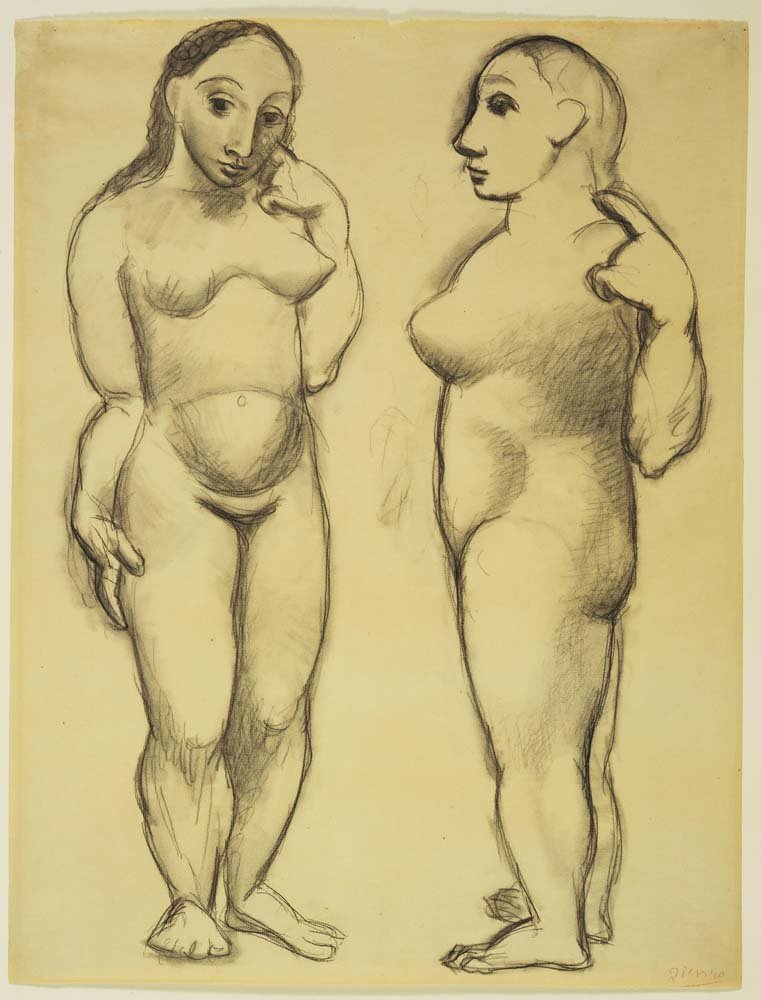 Pablo Picasso - Two Nudes, vintage art, A3 (16x12")  Poster Print 