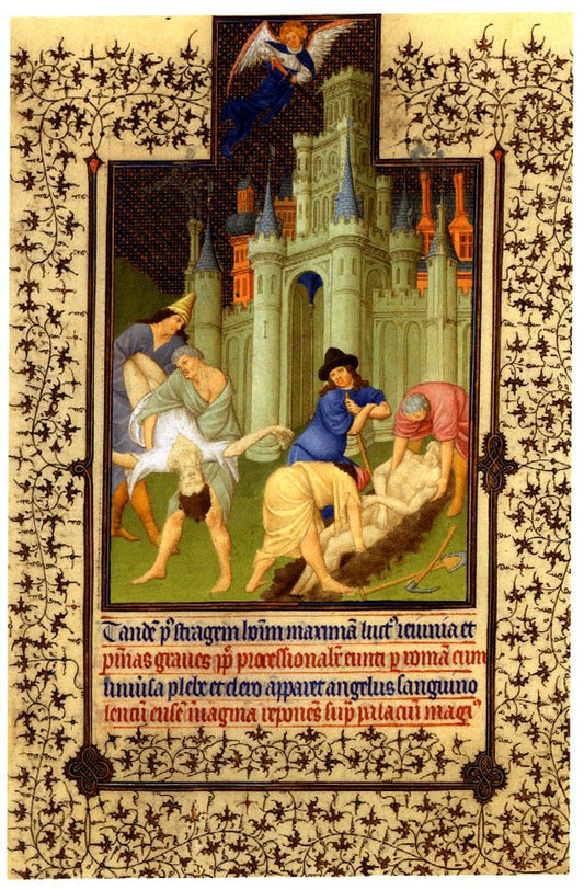 Page from 'Les Grandes heures de Jean de France, duc de Berry', vintage artwork by Jacquemart de Hesdin, A3 (16x12") Poster Print