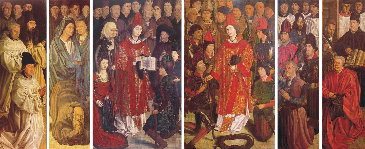 Paineis de S. Vicente de Fora, vintage artwork by Nuno Gonçalves, A3 (16x12") Poster Print