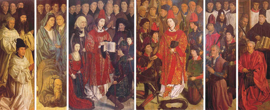 Paineis de S. Vicente de Fora, vintage artwork by Nuno Gonçalves, A3 (16x12") Poster Print